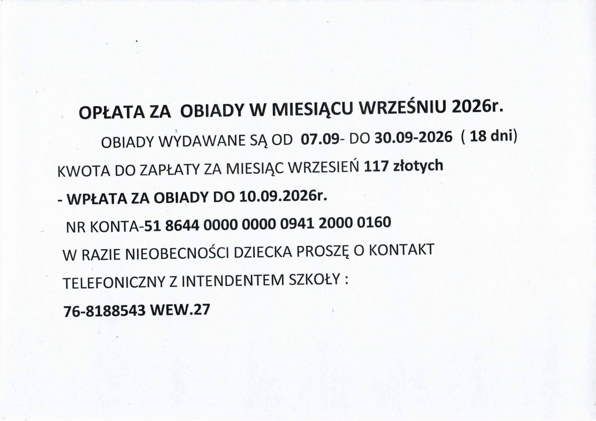Obiady we wrześniu.