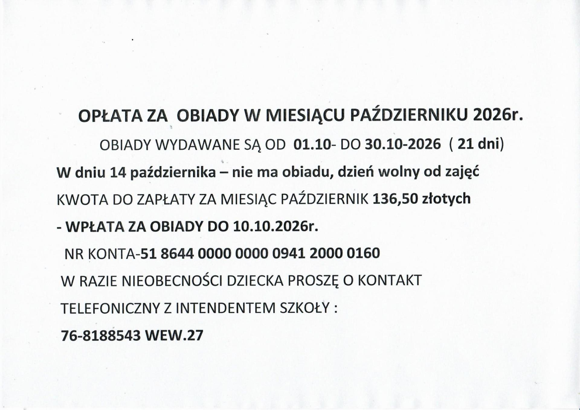 Obiady w październiku.